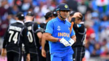 MS Dhoni after getting dismissed in World Cup 2019 semifinal game against New Zealand
