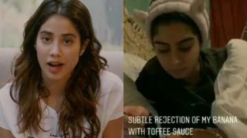 Khushi Kapoor subtly rejects sister Janhvi Kapoor's banana with toffee sauce