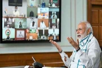 Prime Minister Narendra Modi in a meeting with Chief Ministers, reviews situation due to COVID-19.