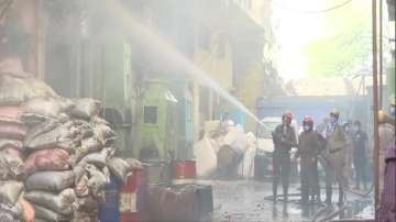 Fire breaks out at shoe factory in Delhi’s Keshavpuram