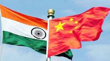 Representational image showing Indian and Chinese flags