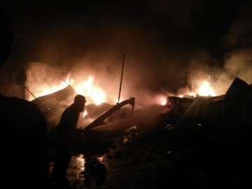 Fire breaks out at chemical godown in Delhi's Swaroop Nagar
