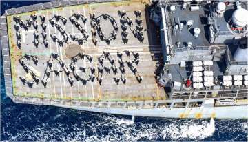 Naval ship 'Kesari' returns after deployment in southern Indian Ocean region