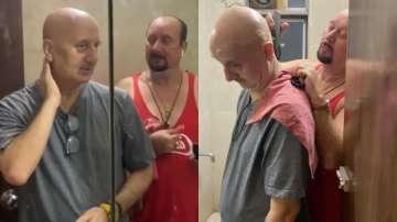 Anupam Kher gets the 'quickest haircut' from his brother