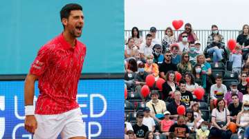 Novak Djokovic defends packed stands at tennis charity tour event