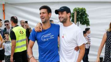 Novak Djokovic with Grogor Dimitrov