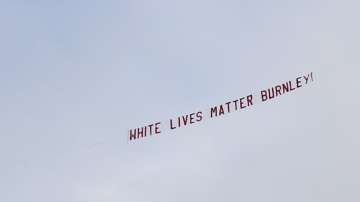 Burnley apologise for plane flying 'White Lives Matter' banner over game against Manchester City