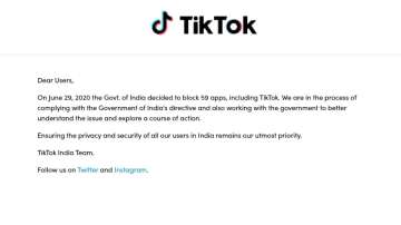 tiktok, tiktok notice, tiktok banned in india, chinese apps banned, 59 chinese apps banned, tiktok i