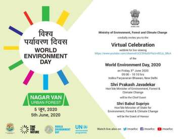 World Environment Day 2020:Environment, Forest and Climate Change led by Prakash Javadekar.  