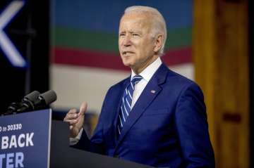 Democratic presidential candidate former Vice President Joe Biden speaks at a campaign event at the 