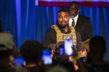 Kanye West made his first presidential campaign appearance, Sunday, July 19, 2020 in North Charlesto