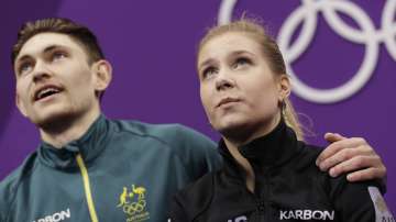 In this Wednesday, Feb. 14, 2018 file photo, Ekaterina Alexandrovskaya and Harley Windsor of Australia during 2018 Winter Olympics in Gangneung, South Korea