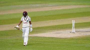 Shai Hope after his dismissal on day 5 of 2nd Test