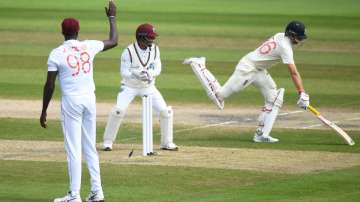 Joe Root run out by Roston Chase on day 1 of 3rd Test against West Indies in Manchester