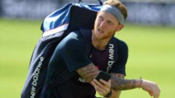 England captain Ben Stokes during a nets session at Ageas Bowl on July 07, 2020 in Southampton