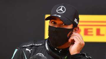 What a tricky day: Lewis Hamilton after taking pole in rainy Red Bull Ring