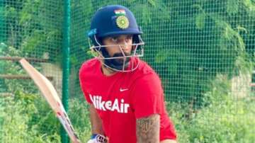 Test specialist Hanuma Vihari hits the nets