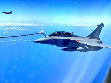 On way to India: 5 Rafales re-fuelled mid-air by French tanker