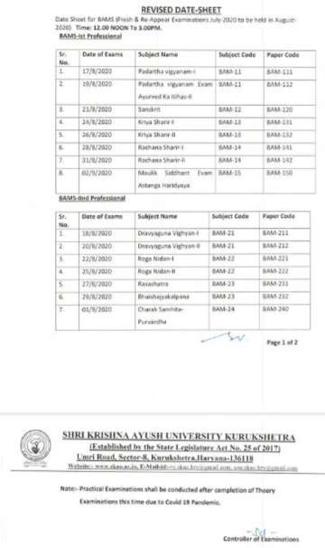 Medical students demand BAMS exam postponement Haryana college