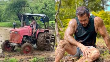 Salman Khan drives a tractor while farming and leaves fans amazed. Watch video