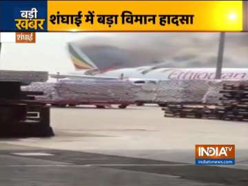 Ethiopian Airlines' Boeing 777 cargo plane catches fire at Shanghai airport