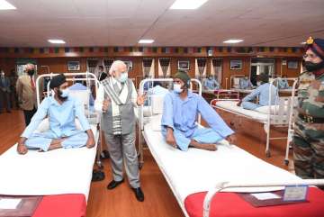 PM Modi speaks to the injured Indian Army jawans in Leh