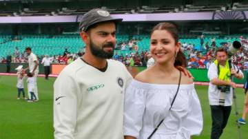 Virat Kohli and Anushka after India's Test series win in Australia in January 2019