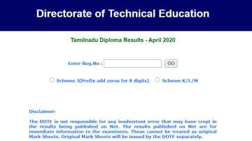 TNDTE Tamil Nadu Diploma Result 2020 declared. Check direct link