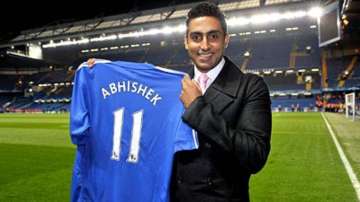 Abhishek Bachchan with Chelsea jersey back in 2009
