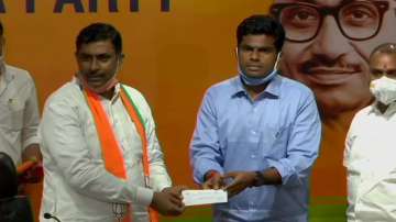 Former IPS Annamalai Kuppuswamy on Tuesday joined the Bhartiya Janata Party (BJP)