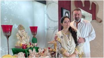 Sanjay Dutt poses with wife Maanayata on Ganesh Chaturthi: ‘Wish this festival removes all obstacles