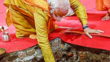 Ayodhya: Prime Minister Narendra Modi performs Bhoomi Pujan at ‘Shri Ram Janmabhoomi Mandir’, in Ayo