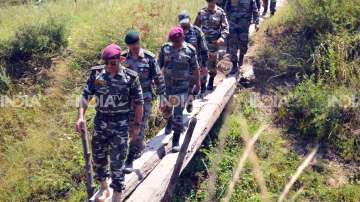 MS Dhoni during his stint with the territorial army last year