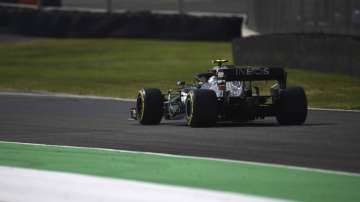 Mercedes driver Valtteri Bottas of Finland steers his car during the second practice session ahead of the Grand Prix of Tuscany, at the Mugello circuit in Scarperia, Italy, Friday, Sept. 11