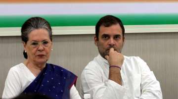 Congress president Sonia Gandhi and her son Rahul Gandhi