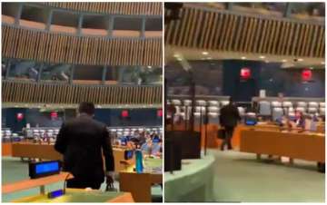 Indian delegate walks out from UNGA hall as Pak PM begins speech