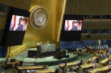 India committed to build equal post-COVlD world for us, our daughters: Smriti Irani at UN