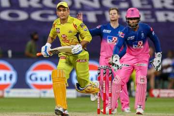 MS Dhoni against Rajasthan Royals