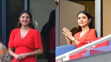 Mommy-to-be Anushka Sharma flaunts her baby bump as she cheers for hubby Virat Kohli