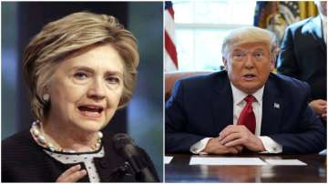 US' former Secretary of State Hillary Clinton and President Donald Trump
