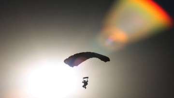IAF personnel create new record of highest skydiving at Leh's Khardungla Pass
