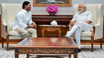 Prime Minister Narendra Modi meets YSR Congress Party President and Andhra Pradesh Chief Minister-de