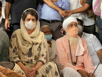 Priyanka Gandhi attends prayer meet for Hathras victim at Delhi's Valmiki temple