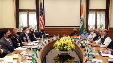 Defence Minister Rajnath Singh meets US Defence Secretary Mark Esper