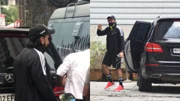 Ranveer Singh inspects condition after his Mercedes gets brushed against a bike. Watch video
