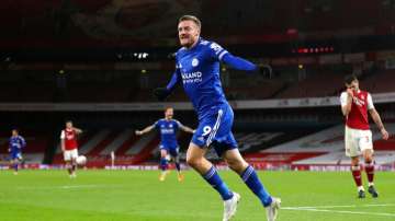 Vardy had enough time to net his 11th league goal against Arsenal — the most he has scored against a