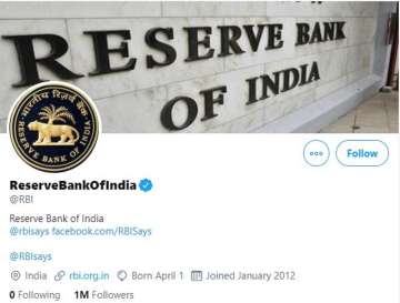 RBI Twitter handle, RBI Twitter, RBI Twitter latest, RBI Twitter account, RBI Twitter followers, 