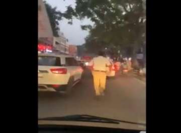 Hyderabad Traffic Police personnel G.Babji ran more than a kilometre to clear traffic for an ambulan