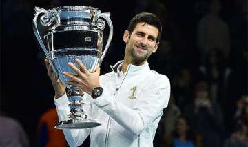 Novak Djokovic with World Tour title