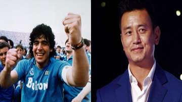 Diego Maradona and Bhaichung Bhutia